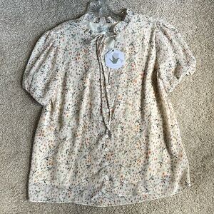 Paper Crane NWT Floral Blouse Cottagecore, Small